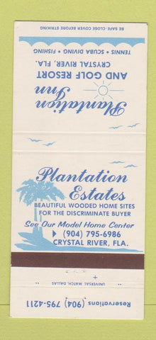 Matchbook Cover - Plantation Inn Golf Resort Crystal River FL 30 Strike