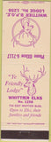 Matchbook Cover - Matchbook Cover Elks Club Whittier CA