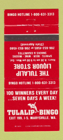 Matchbook Cover - Tulalip Bingo Liquor Store Marysville WA 30 Strike