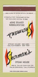 Matchbook Cover - Sherman's Steak House Palm Springs CA 30 Strike