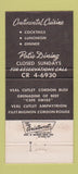 Matchbook Cover - Cafe Swiss Beverly Hills CA 30 Strike