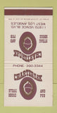 Matchbook Cover - Charteroak West Los Angeles CA Steak 30 Strike