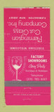 Matchbook Cover - Flemington Cut Glass Flemington NY 30 Strike