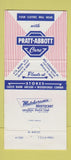 Matchbook Cover - Pratt Abbott Portland Westbrook ME cleaners 30 Strike