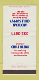 Matchbook Cover - Mexican Chile Supply Fort Worth TX WEAR 30 Strike