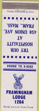 Matchbook Cover - Matchbook Cover Elks Club Framinham MA