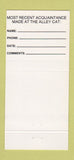 Matchbook Cover - Alley Cat Lounge Boston MA 30 Strike