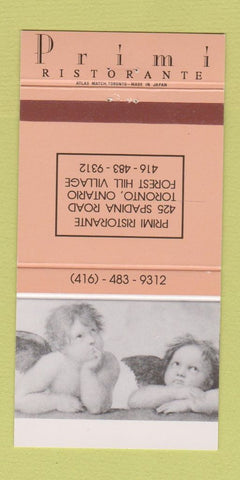 Matchbook Cover - Primi Ristorante Toronto ON 30 Strike