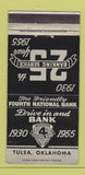 Matchbook Cover - Fourth National Bank Tulsa OK 1955 30 Strike