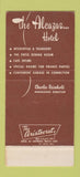 Matchbook Cover - Alcazar Hotel Cleveland Heights OH 30 Strike