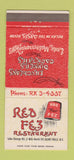 Matchbook Cover - Red Fez Restaurant Shriners Glens Falls NY 30 Strike