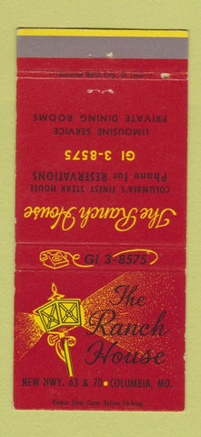 Matchbook Cover - The Ranch House Columbia MO 30 Strike