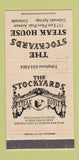Matchbook Cover - The Stockyards Steak House Colorado Springs 30 Strike