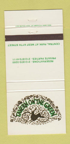 Matchbook Cover - Tavern on the Green New York City Central Park 30 Strike