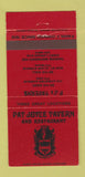 Matchbook Cover - Pat Joyce Tavern Cleveland OH 30 Strike