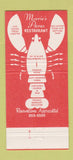 Matchbook Cover - Morrie's Acres Restaurant Phillipsburg NJ 30 Strike