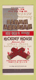 Matchbook Cover - Hickory House Restaurant New York City 30 Strike