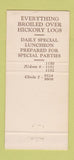 Matchbook Cover - Hickory House Restaurant New York City 30 Strike