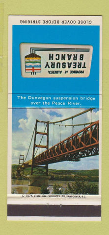 Matchbook Cover - Province of Alberta Treasury AB 30 Strike