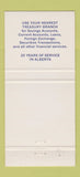 Matchbook Cover - Province of Alberta Treasury AB 30 Strike