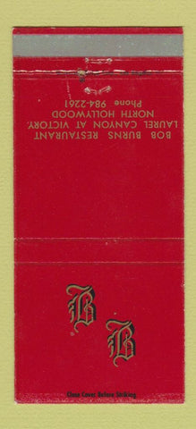 Matchbook Cover - Bob Burns Restaurant North Hollywood CA 30 Strike