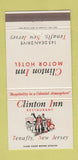 Matchbook Cover - Clinton Inn Tenafly NJ 30 Strike