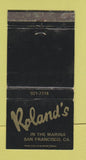 Matchbook Cover - Roland's San Francisco CA WEAR 30 Strike