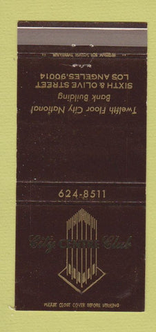 Matchbook Cover - City Centre Club Los Angeles CA 30 Strike