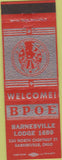 Matchbook Cover - Matchbook Cover Elks Club Barnesville OH