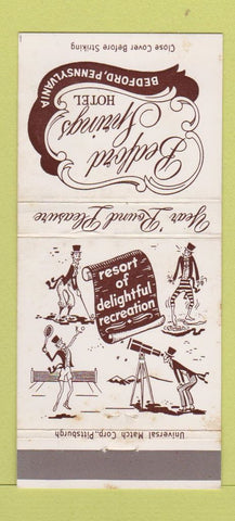 Matchbook Cover - Bedford Springs Hotel PA WEAR 30 Strike