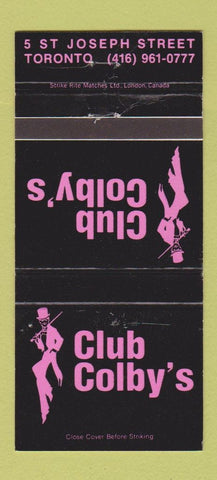 Matchbook Cover - Club Colby's Toronto ON 30 Strike