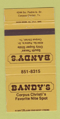 Matchbook Cover - Bandy's Corpus Christi TX WEAR 30 Strike