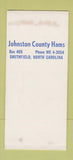 Matchbook Cover - Johnston County Hams Smithfield NC WEAR 30 Strike