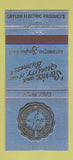Matchbook Cover - Saylor Electric Products Auto Detroit Birmingham MI 30 Strike