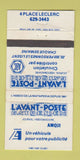 Matchbook Cover - Lavant Poste Gas Pesien QC 30 Strike
