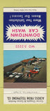 Matchbook Cover - Downtown Car Wash Mobil oil gas  30 Strike