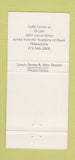 Matchbook Cover - Caffe Centro Di Lullo Philadelphia PA 30 Strike