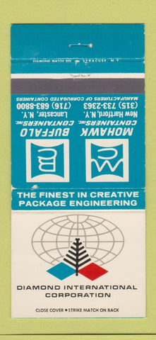 Matchbook Cover - Diamond Int Container Lancaster New Hartford NY 30 Strike