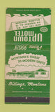 Matchbook Cover - Uptown Motel Billings MT 30 Strike