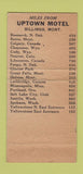 Matchbook Cover - Uptown Motel Billings MT 30 Strike