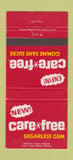 Matchbook Cover - Care Free Sugarless Gum Canada 30 Strike