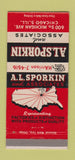 Matchbook Cover - AL Sporkin Chicago IL Mowers hose 30 Strike