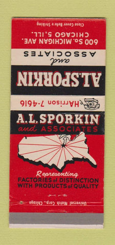 Matchbook Cover - AL Sporkin Chicago IL Mowers hose 30 Strike