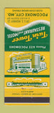 Matchbook Cover - Twin Tower Restaurant Motel Pocomoke City MD 30 Strike