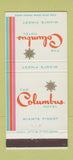 Matchbook Cover - Columbus Hotel Miami FL 30 Strike