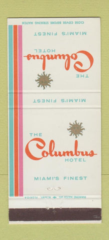 Matchbook Cover - Columbus Hotel Miami FL 30 Strike
