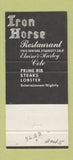 Matchbook Cover - Iron Horse Restaurant Studio City CA 30 Strike