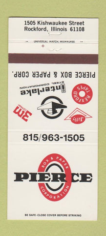 Matchbook Cover - Pierce Box and Paper Rockford IL 30 Strike
