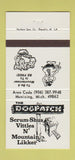 Matchbook Cover - Dogpatch Restaurant Munising MI 30 Strike