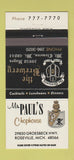 Matchbook Cover - Mr Paul's Chophouse Roseville MI 30 Strike